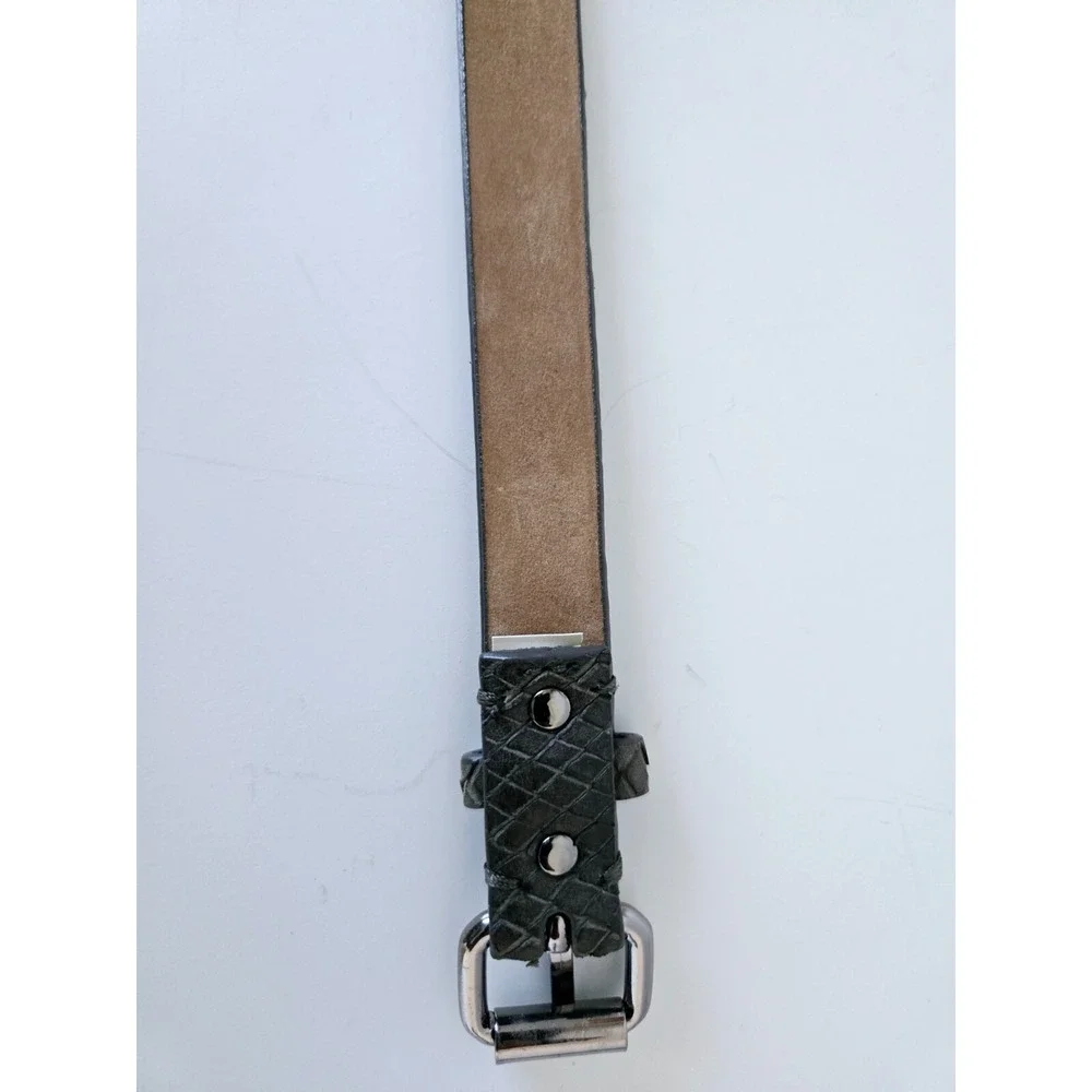 Ann Taylor Women's Leather Buckle Belt Gray Size 36-40 M''